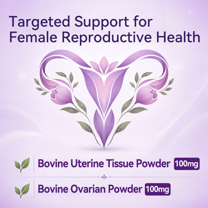 Tjikko Beef Organ Supplement for Women – with Uterus, Ovary, Liver, Kidney, Heart, Bone Marrow & Colostrum – Plus Vitex, Maca, Ashwagandha, Shatavari – Hormone Balance, Cycle Support & Energy – 60 Cap